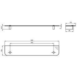 Ideal Standard Connect Glasablage, 60cm