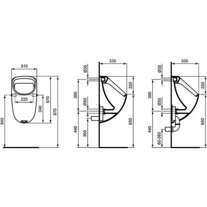 Ideal Standard Absaugeurinal Connect Weiß 2 Ideal Standard Absaugeurinal Connect Weiß – Bild 2