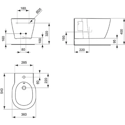 Ideal Standard Wandbidet Connect Weiß 2 Ideal Standard Wandbidet Connect Weiß – Bild 2