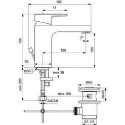 Ideal Standard Waschtischarmatur Edge Chrom 15 Ideal Standard Waschtischarmatur Edge Chrom -Günstiges AquaForma Geschäft 188740 3049 8