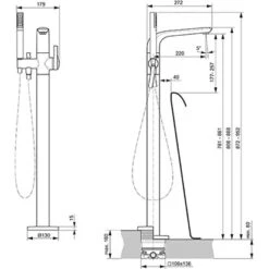 Ideal Standard Badearmatur Melange Chrom 11 Ideal Standard Badearmatur Melange Chrom -Günstiges AquaForma Geschäft 188756 3049 6