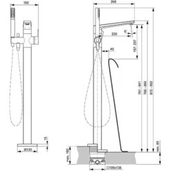 Ideal Standard Badearmatur Tonic II Chrom -Günstiges AquaForma Geschäft 188775 3049 7