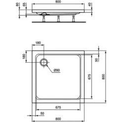 Ideal Standard Duschwanne Hotline 800 Mm X 800 Mm Weiß -Günstiges AquaForma Geschäft 188994 3049 3