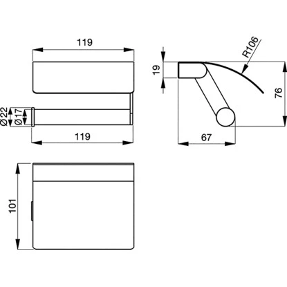 Ideal Standard Papierrollenhalter Connect Chrom 5 Ideal Standard Papierrollenhalter Connect Chrom – Bild 5