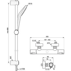 Ideal Standard Duschsystem Ceratherm T50 Aufputz Brausestange 900 Mm Chrom 17 Ideal Standard Duschsystem Ceratherm T50 Aufputz Brausestange 900 Mm Chrom -Günstiges AquaForma Geschäft 189293 3049 9