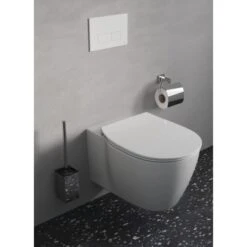 Ideal Standard Papierrollenhalter IOM Cube Mit Deckel Chrom -Günstiges AquaForma Geschäft 5017830548621 3049 AB 04