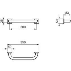 Ideal Standard Wannengriff IOM Cube Chrom -Günstiges AquaForma Geschäft 5017830548744 3049 VM 04