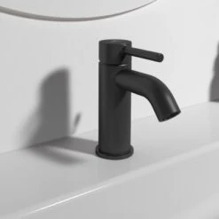 Ideal Standard Waschtischarmatur Ceraline Mit Zugknopf-Ablaufgarnitur Silk Black -Günstiges AquaForma Geschäft 605960 3049 4