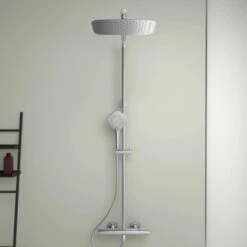 Ideal Standard Duschsystem Flex Mit Brausethermostat Ceratherm T100 Chrom -Günstiges AquaForma Geschäft 606099 3049 3