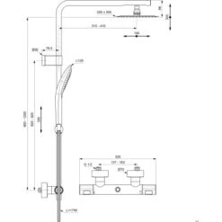 Ideal Standard Duschsystem Flex Mit Brausethermostat Ceratherm T100 Chrom -Günstiges AquaForma Geschäft 606099 3049 5
