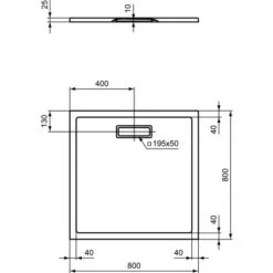 Ideal Standard Quadratische-Duschwanne Ultra Flat New 80 Cm X 80 Cm Weiß -Günstiges AquaForma Geschäft 606320 3049 5