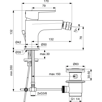 Ideal Standard Bidetarmatur Cerafine O Chrom 8 Ideal Standard Bidetarmatur Cerafine O Chrom – Bild 8