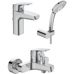 Ideal Standard Armaturenpaket Ceraflex Inkl. Handbrause-Set Chrom