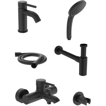 Ideal Standard Armaturen-Bundle 01 Aufputz Ceraline Silk Black 1 Ideal Standard Armaturen-Bundle 01 Aufputz Ceraline Silk Black