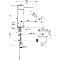 Ideal Standard Bidetarmatur Ceraline Chrom -Günstiges AquaForma Geschäft 611288 3049 7