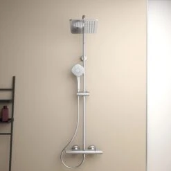 Ideal Standard Duschsystem Mit Brausethermostat Ceratherm T100 Chrom -Günstiges AquaForma Geschäft 611676 3049 7