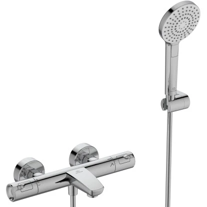 Ideal Standard Badethermostat Aufputz Ceratherm T50 Mit Handbrauseset Chrom 1 Ideal Standard Badethermostat Aufputz Ceratherm T50 Mit Handbrauseset Chrom