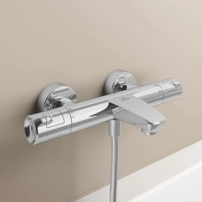 Ideal Standard Badethermostat Aufputz Ceratherm T50 Mit Handbrauseset Chrom 2 Ideal Standard Badethermostat Aufputz Ceratherm T50 Mit Handbrauseset Chrom – Bild 2