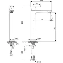Ideal Standard Waschtischarmatur Connect Air Verl.Sockel O.Ablaufg. Brushed Gold 7 Ideal Standard Waschtischarmatur Connect Air Verl.Sockel O.Ablaufg. Brushed Gold -Günstiges AquaForma Geschäft 612359 3049 4