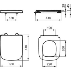 Ideal Standard WC-Sitz I.life S Wrapover Mit Softclosing Weiß -Günstiges AquaForma Geschäft 8014140491453 3049 VM 09