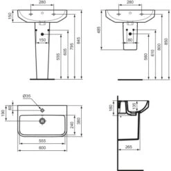 Ideal Standard Waschtisch I.life S 60 Cm Weiß 15 Ideal Standard Waschtisch I.life S 60 Cm Weiß -Günstiges AquaForma Geschäft 8014140491569 3049 VM 08
