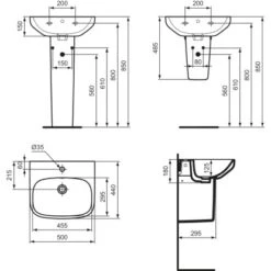 Ideal Standard Waschtisch I.life A 50 Cm Weiß 13 Ideal Standard Waschtisch I.life A 50 Cm Weiß -Günstiges AquaForma Geschäft 8014140515265 3049 VM 07