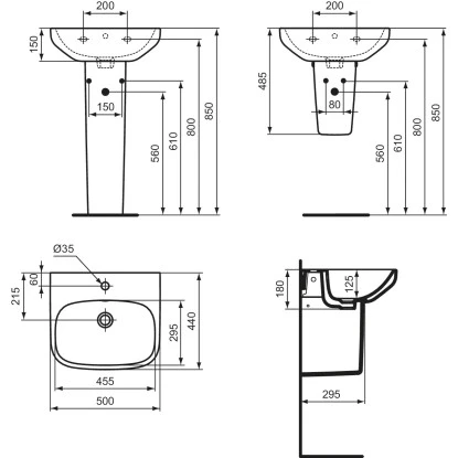 Ideal Standard Waschtisch I.life A 50 Cm Weiß 7 Ideal Standard Waschtisch I.life A 50 Cm Weiß – Bild 7