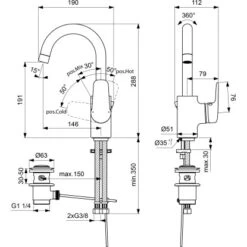 Ideal Standard Waschtischarmatur Ceraflex Mit Hohem Auslauf Chrom -Günstiges AquaForma Geschäft 824799 3049 7