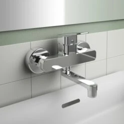 Ideal Standard Wand-Waschtischarmatur Ceraplan Chrom Aufputz -Günstiges AquaForma Geschäft 887947 3049 1