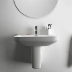 Ideal Standard Waschtisch I.life A 65x48 Cm 1 Hahnloch Mit Überlauf Weiß -Günstiges AquaForma Geschäft 9802844 3049 5