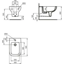 Ideal Standard Wandbidet I.life A Weiß -Günstiges AquaForma Geschäft 9802950 3049 8