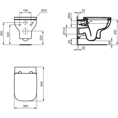 Ideal Standard WC-Paket I.life A O.Spülrand Weiß 9 Ideal Standard WC-Paket I.life A O.Spülrand Weiß – Bild 9