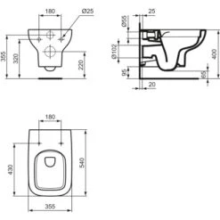 Ideal Standard Wandtiefspül-WC I.life A O.Spülrand Weiß 21 Ideal Standard Wandtiefspül-WC I.life A O.Spülrand Weiß -Günstiges AquaForma Geschäft 9803149 3049 11