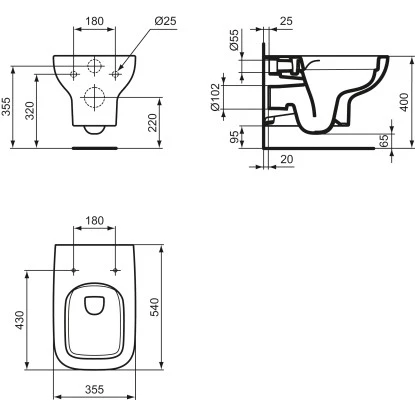 Ideal Standard Wandtiefspül-WC I.life A O.Spülrand Weiß 11 Ideal Standard Wandtiefspül-WC I.life A O.Spülrand Weiß – Bild 11