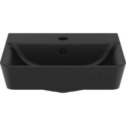 Ideal Standard Handwaschbecken Connect Air 40 Cm 1 Hahnloch Mit Überlauf Schwarz -Günstiges AquaForma Geschäft 9803289 3049 3