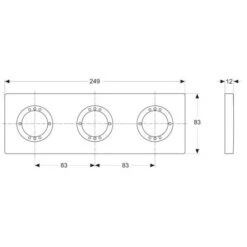 Ideal Standard Archimodule 3- Loch Rosette, 8,3 X 24,9 Cm