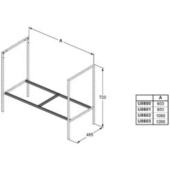 Ideal Standard Adapto Trägerrahmen 105 Cm