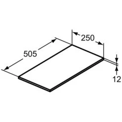 Ideal Standard Adapto Holzplatte Zu Konsolen-Unterschrank 25 Cm