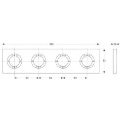 Ideal Standard Archimodule 4-Loch-Rosette 33,2 X 8,3 Cm