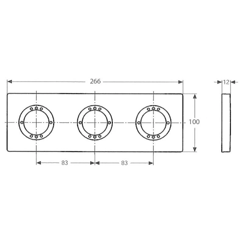 Ideal Standard Archimodule 3-Loch-Rosette 26,6 X 10 Cm 1 Ideal Standard Archimodule 3-Loch-Rosette 26,6 X 10 Cm