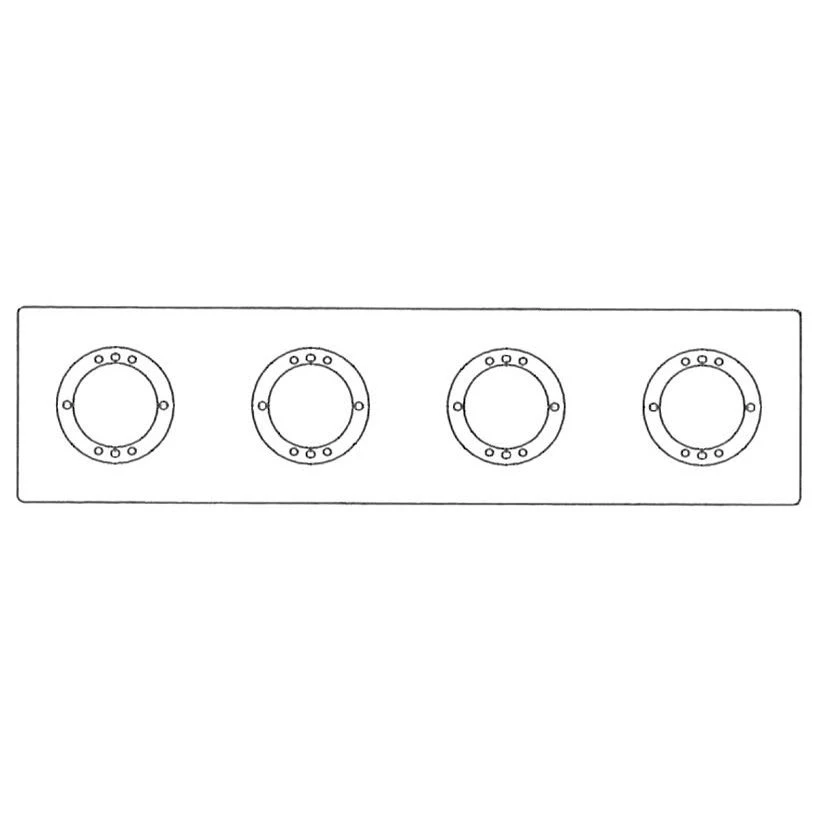 Ideal Standard Archimodule 4-Loch-Rosette 34,9 X 10 Cm 1 Ideal Standard Archimodule 4-Loch-Rosette 34,9 X 10 Cm