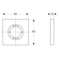 Ideal Standard Archimodule 1- Loch Rosette, 8,3 X 8,3 Cm