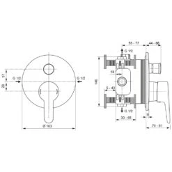 Ideal Standard CeraPlus 2 UP Wannenthermostat Bausatz 2