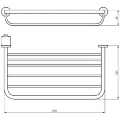 Ideal Standard IOM Badetuchablage 57 Cm