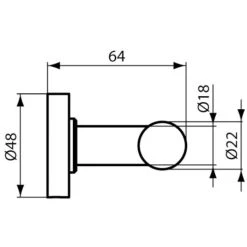 Ideal Standard IOM Doppelter Handtuchhaken