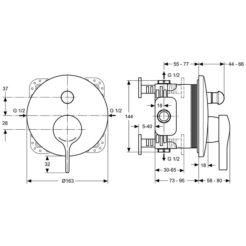 Ideal Standard Melange UP-Badearmatur 2 Ideal Standard Melange UP-Badearmatur – Bild 2