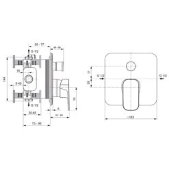 Ideal Standard Tonic II Unterputz Einhebel-Badearmatur