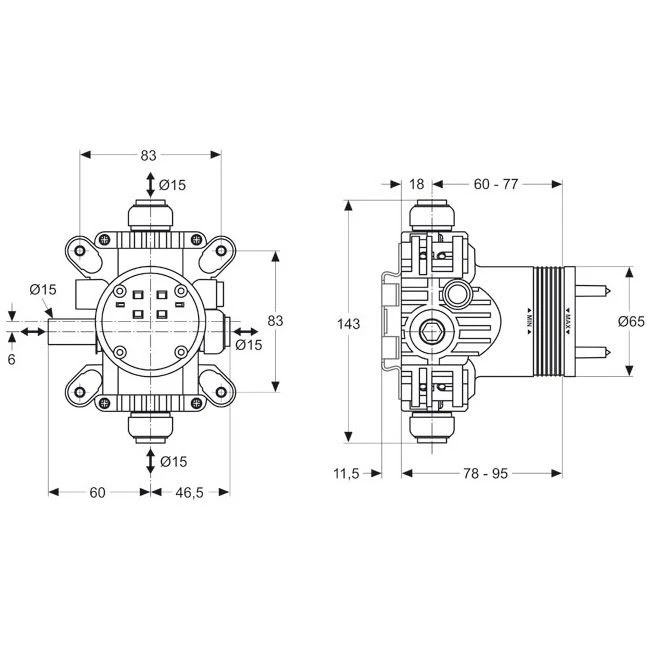 Ideal Standard Unterputz Bausatz 1 Universal 1 Ideal Standard Unterputz Bausatz 1 Universal