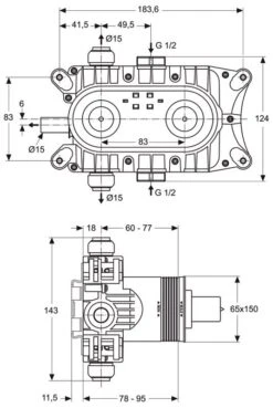 Ideal Standard Unterputz-Bausatz 1 Thermostateinheit