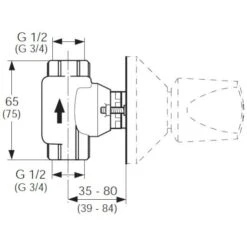 Ideal Standard Unterputz-Bausatz 1 Mit Gummioberteil G 1/2